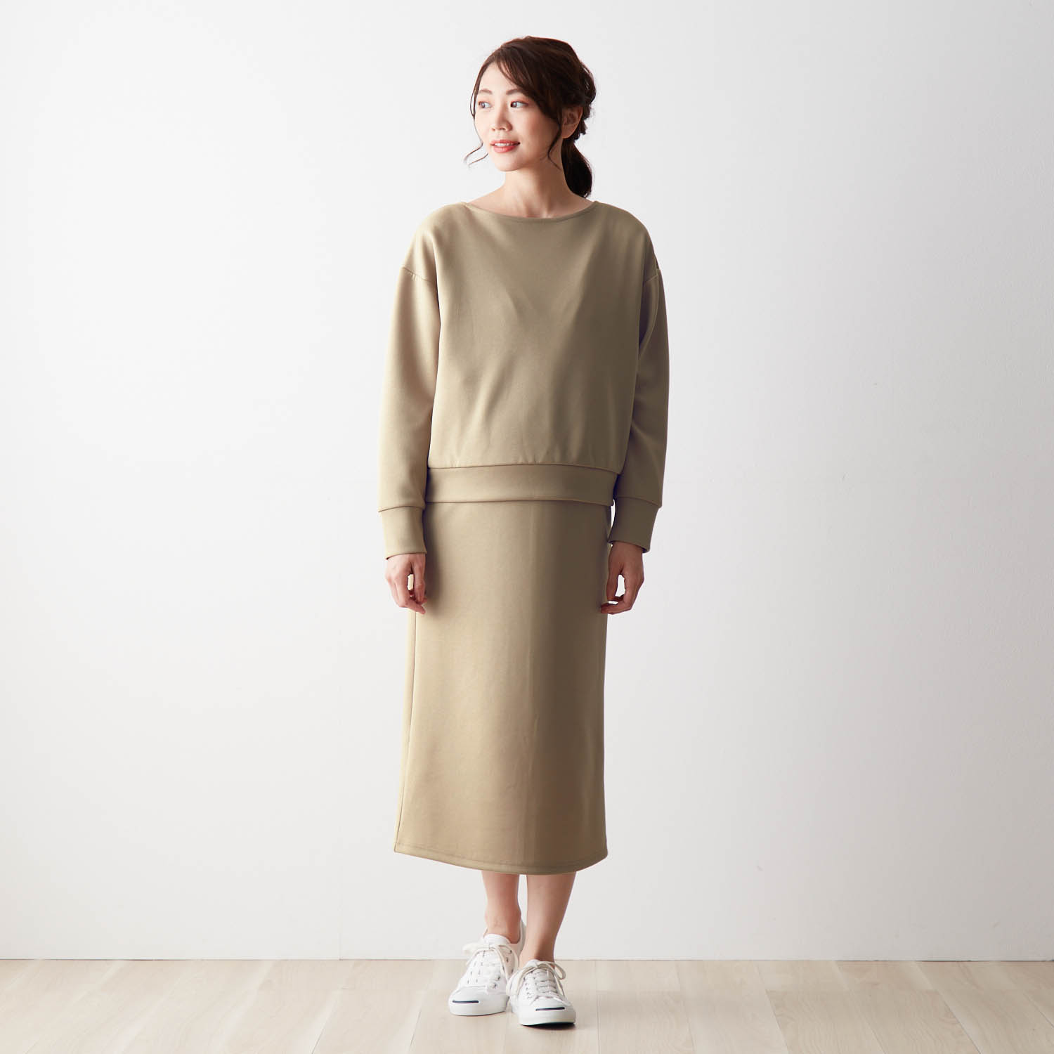 ダンボールセットアップ風ワンピース 産前 産後 通販のベルメゾンネット ダンボールセットアップ風ワンピース 産前 産後 通販のベルメゾンネット