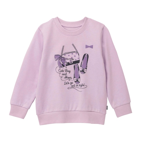 名札ココ選べるプリント裏起毛スウェットシャツ 【子供服 長袖】