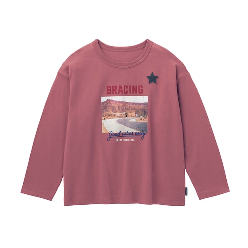 名札ココ選べるプリントゆるシルエット長袖Tシャツ 【子供服】