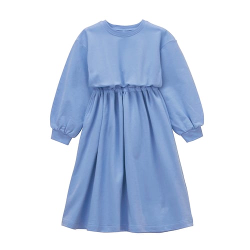 親子でリンクバックリボンウエストゴムカットソーワンピース 【子供服 長袖】