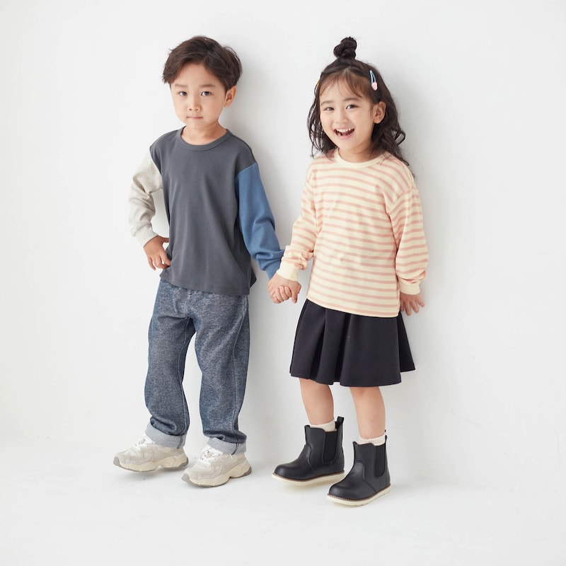 左）クレイジー／107cm・110、右）ライトピンクボーダー／103cm・110