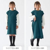 サイズ別着用比較／モデル身長115cm