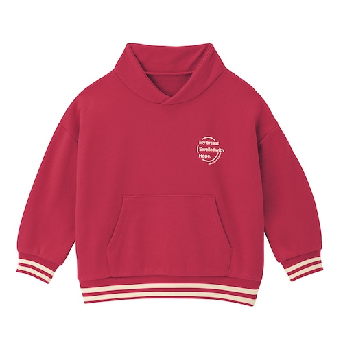 【一部再入荷】 フード風襟ラインリブスウェットシャツ 【子供服 長袖】