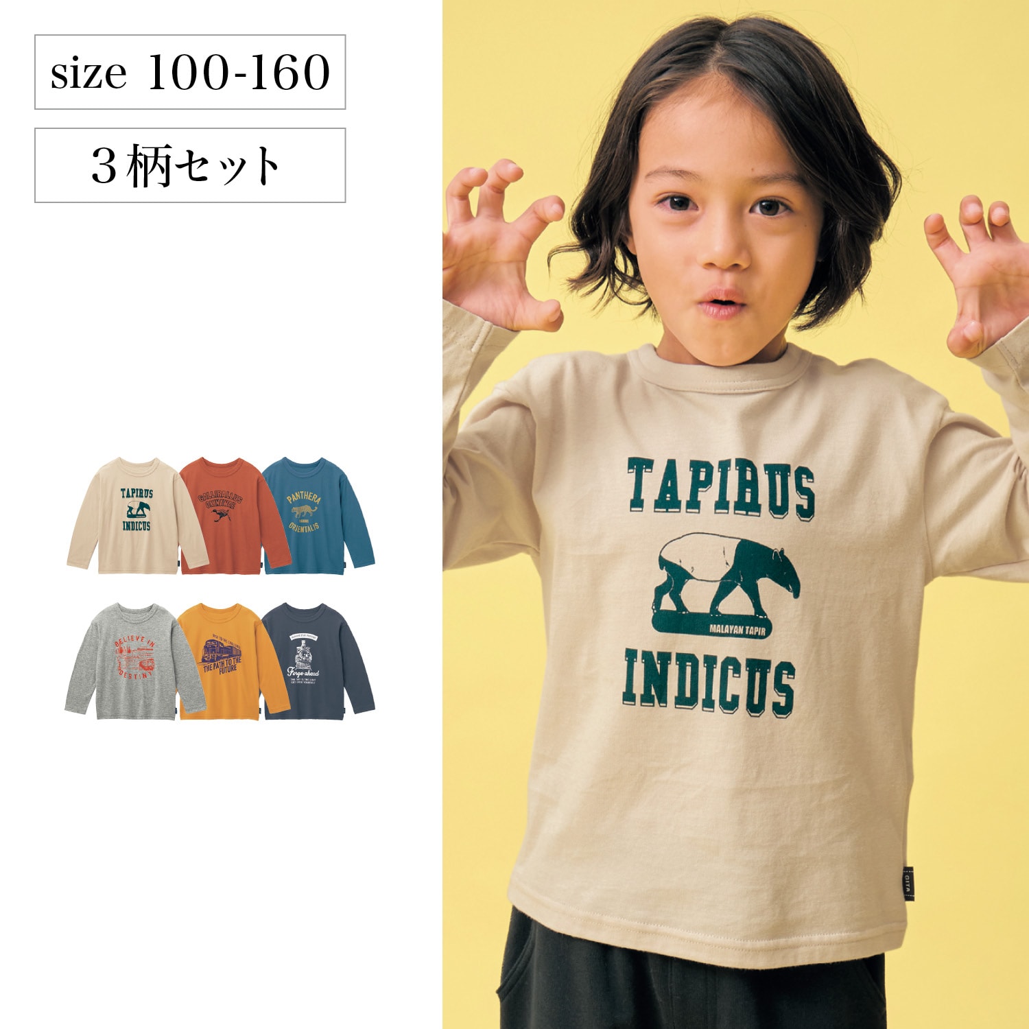 100サイズ Tシャツ3点セット - トップス(Tシャツ