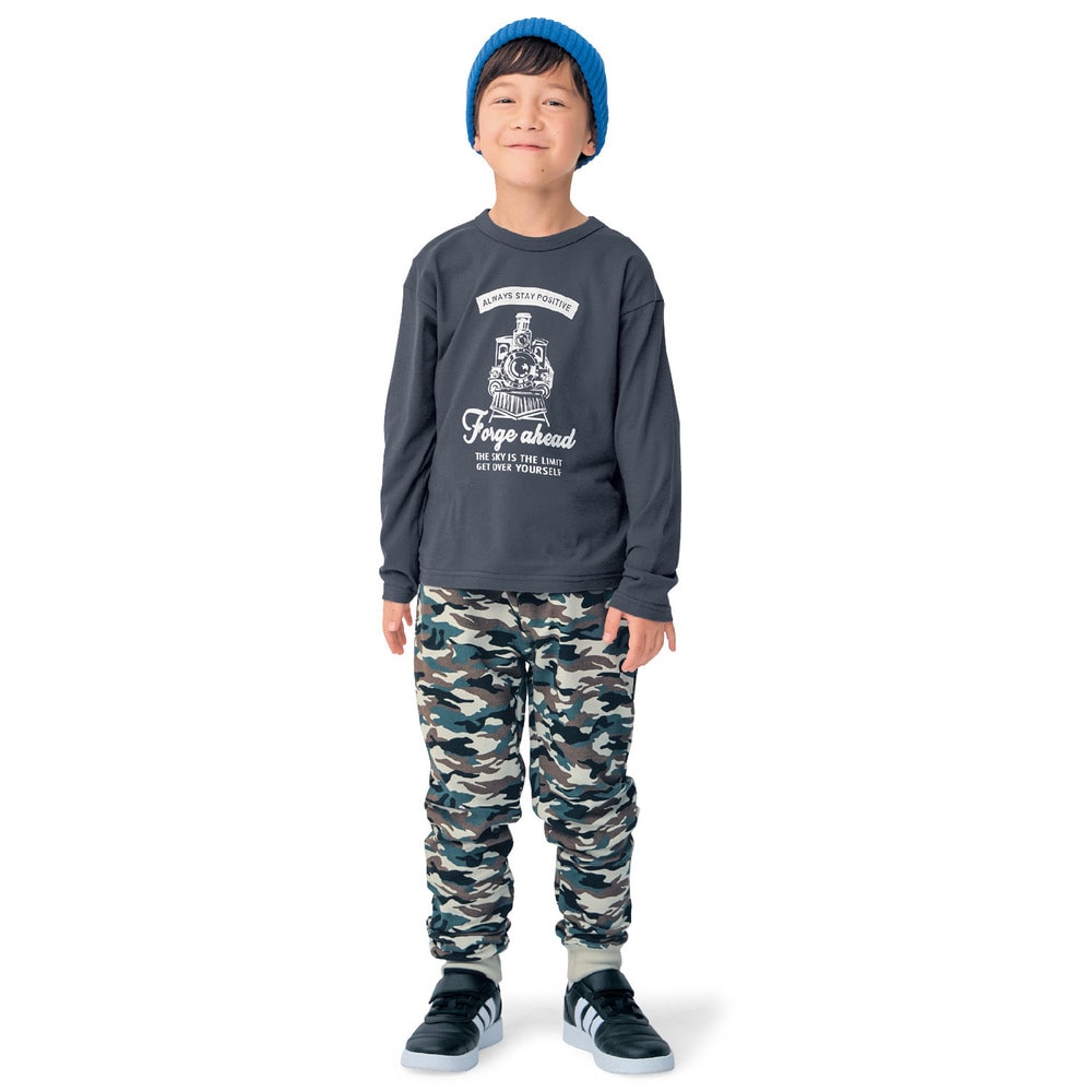 プリント裏毛ロングパンツ【子供ズボン】【男の子】の通販｜ベルメゾン