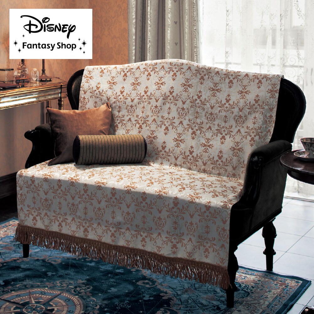 【ディズニー/Disney】フリンジ付きジャカードマルチカバー「ミッキーモチーフ」