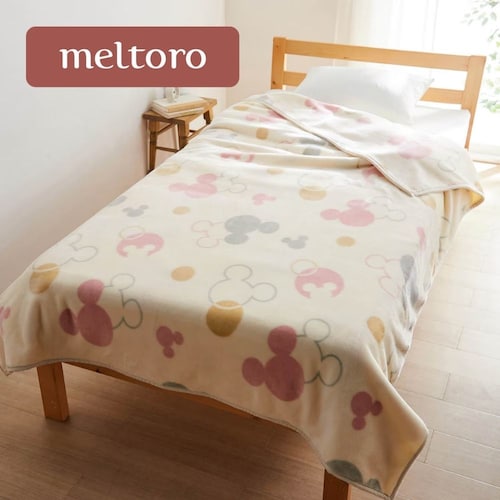 あったかなめらかな２枚合わせ毛布「ミッキーモチーフ」