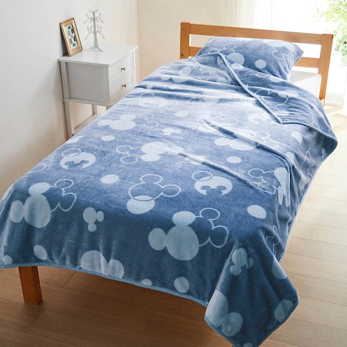 あったかなめらかな２枚合わせ毛布「ミッキーモチーフ」