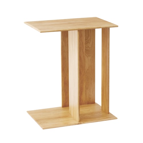 天然木オーク材のサイドテーブル