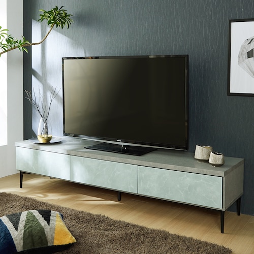 北欧テイストにもなじむモダン大理石柄テレビ台［日本製］ ＜幅150cm／幅180cm＞