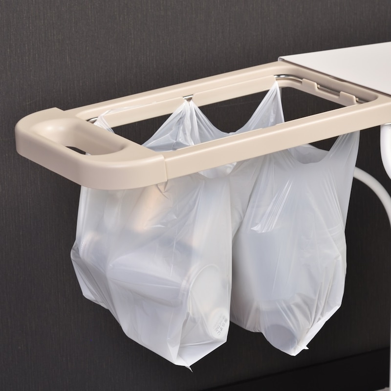 小さなレジ袋を2枚セットすることもできます