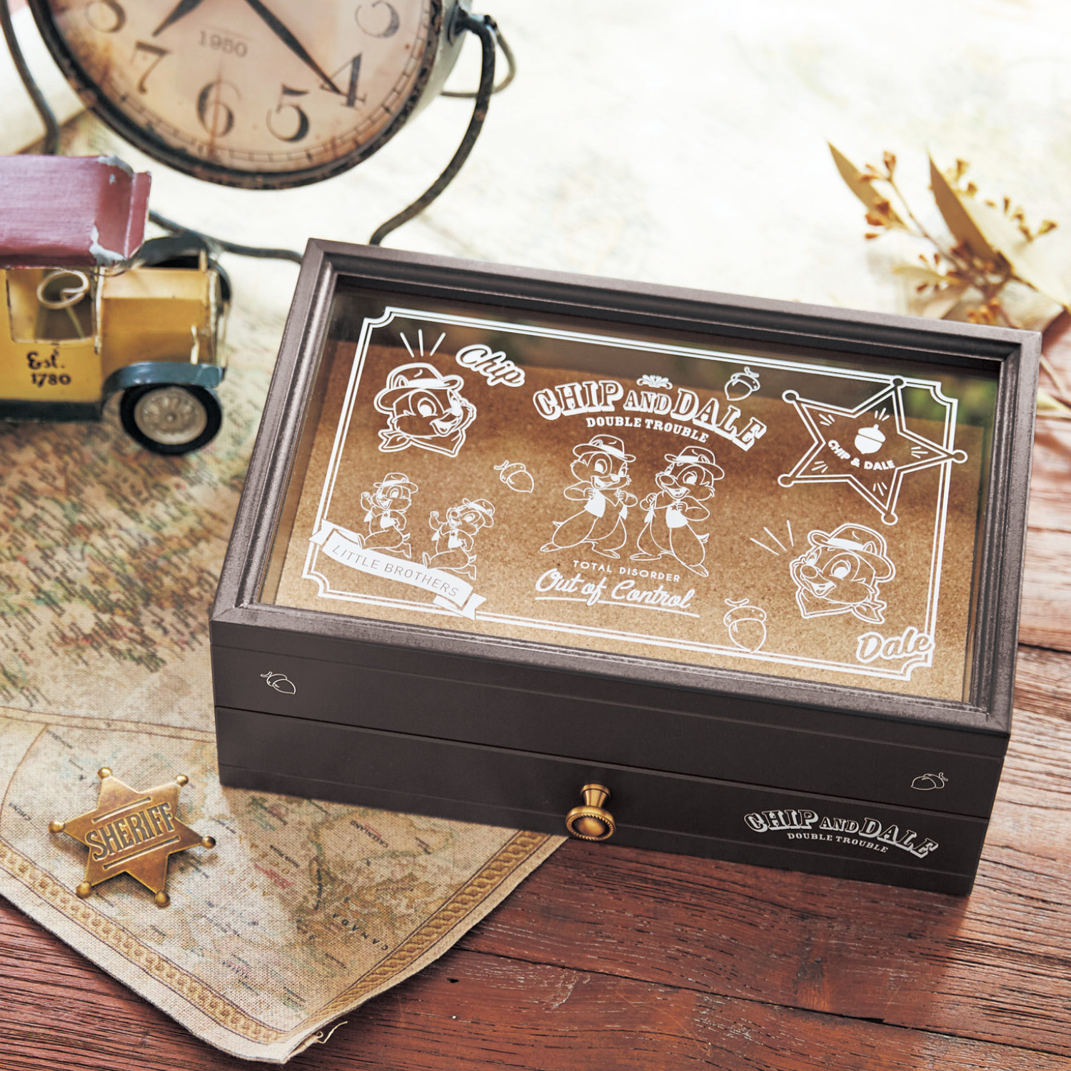 【ディズニー/Disney】バッジ収納ボックス「チップ & デール」 【ディズニー/Disney】バッジ収納ボックス「チップ & デール」