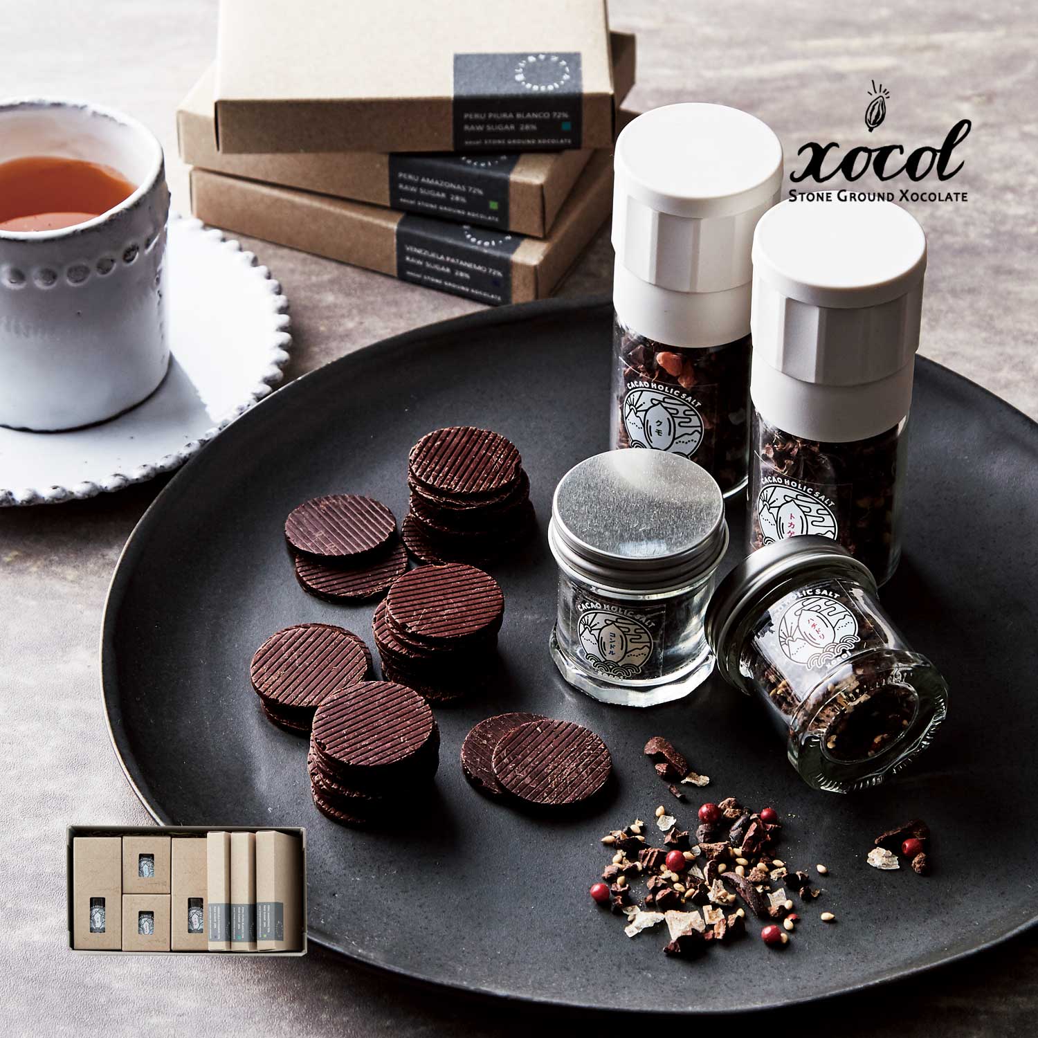 【ショコル/xocol】【送料無料】 カカオソルトとコインチョコレート7種ギフトセット