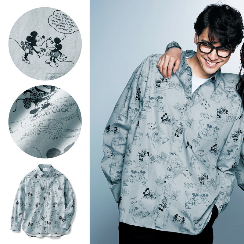 総柄シャツ ミッキー ミニー ディズニー Disney 通販のベルメゾンネット