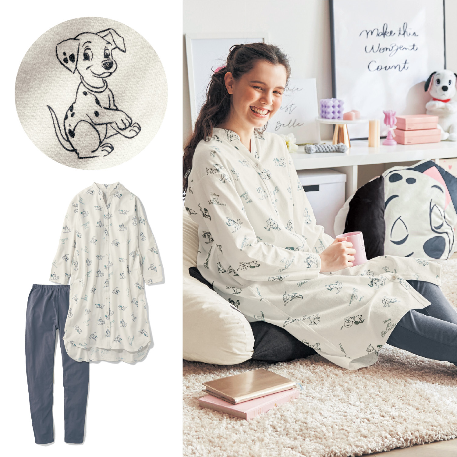 ワンピース レギンスのルームウェア 101匹わんちゃん ディズニー Disney 通販のベルメゾンネット ワンピース レギンスのルームウェア 101匹わんちゃん ディズニー Disney 通販のベルメゾンネット
