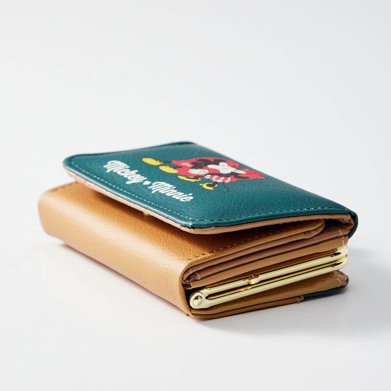 定番キャンバス 新品 ミッキー ミニー 日本製 レザー がま口 三つ折りウォレット 本革 財布 Comunidadaledar Org