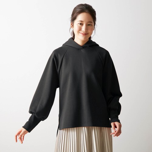 コットン混ダンボールきれいめ大人パーカ 【S～3L】 ＜キャメルのみ＞