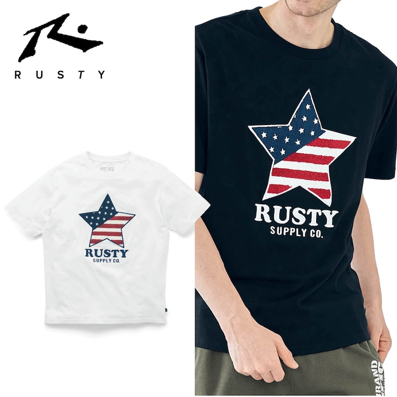 サガラ刺繍星柄tシャツ メンズ ラスティ Rusty 通販のベルメゾンネット