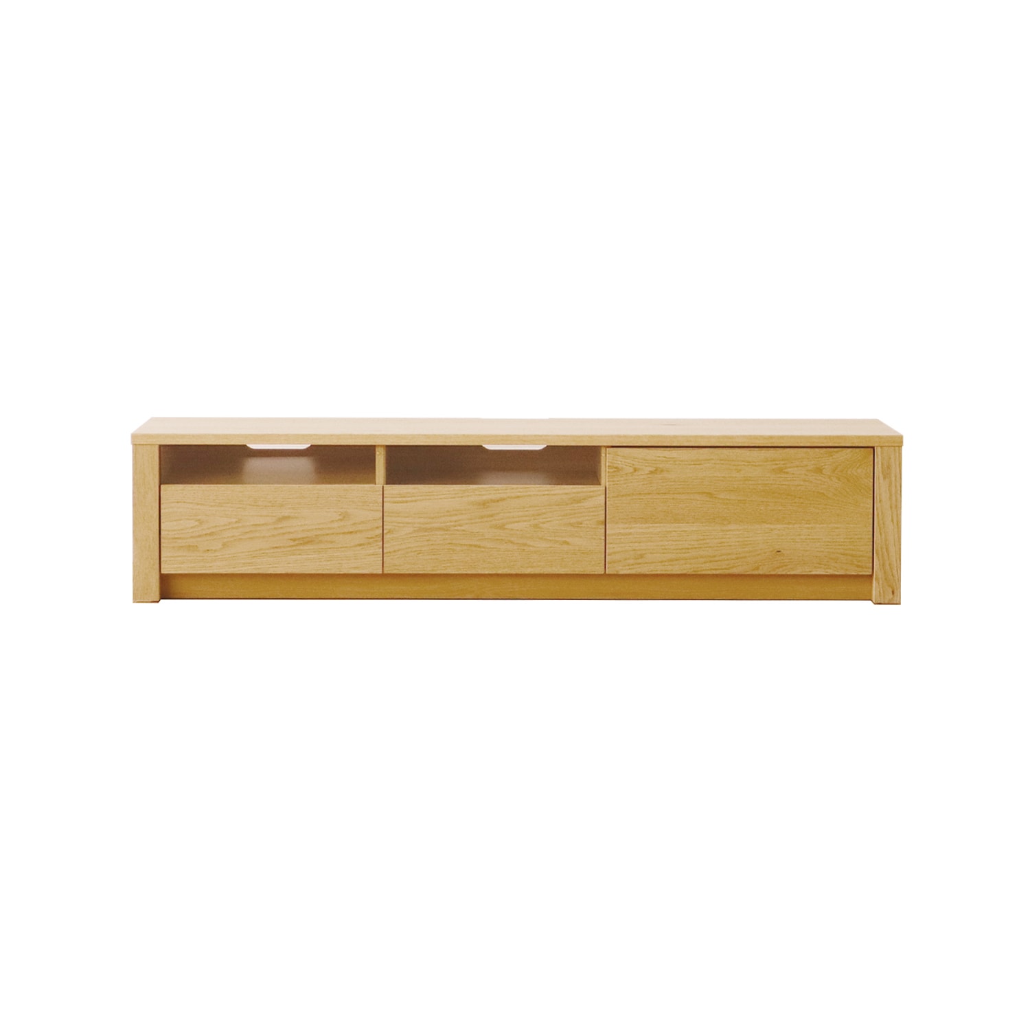 木目が美しいオーク材のモダンテレビ台［日本製］（テレビ台/テレビ