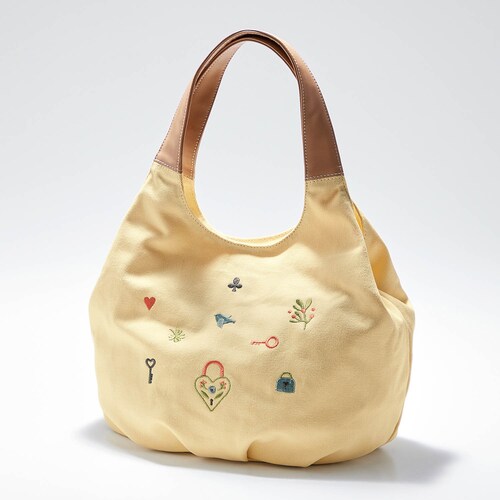 刺繍デザインバルーンバッグ／ラッキーチャーム 「ミニラボ」