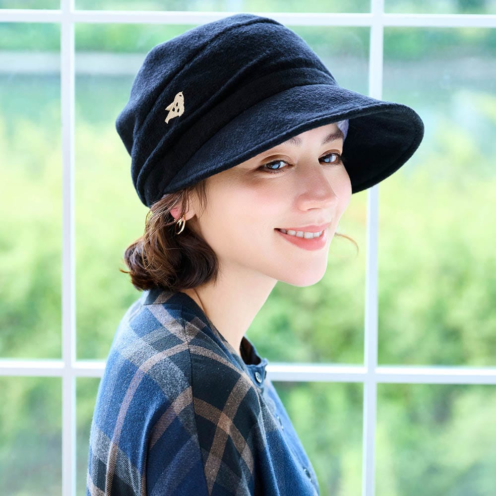 内側フェイクファー使いのキャスケット／コトリ（帽子）｜(ミニラボ