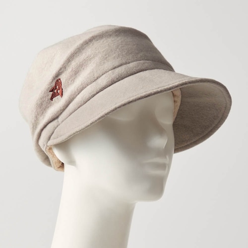 内側フェイクファー使いのキャスケット／コトリ 「ミニラボ」