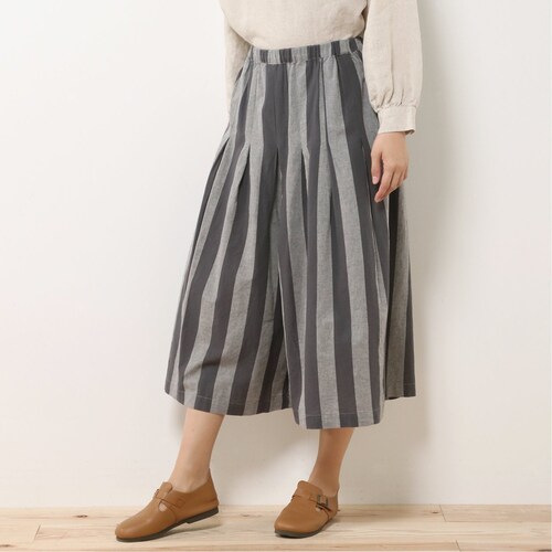 【3月31日(金)販売終了】 綿麻オックスストライプパンツ