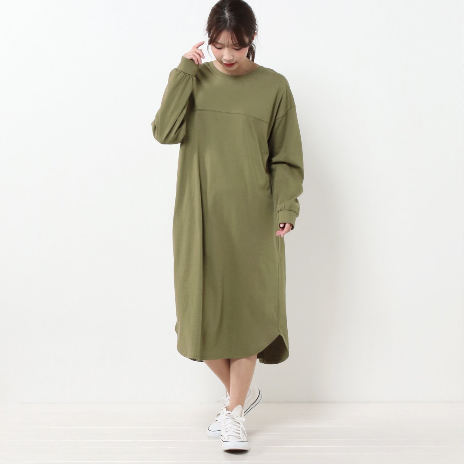 【ベルメゾン】バックシャンワンピース