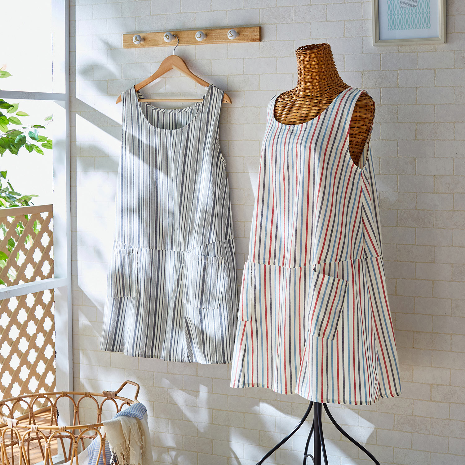 夏を感じる薄手素材のワンピースエプロン 通販のベルメゾンネット 夏を感じる薄手素材のワンピースエプロン 通販のベルメゾンネット