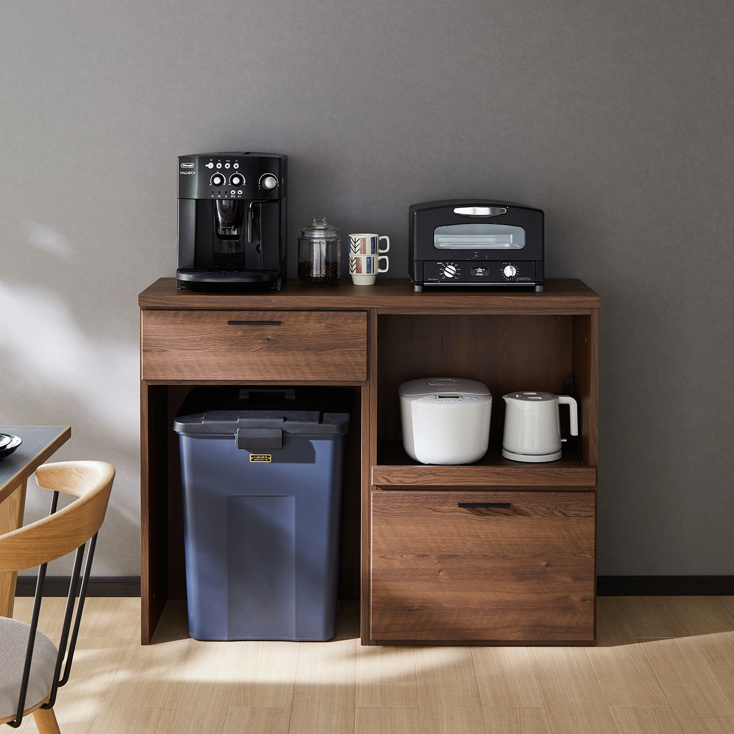 【ベルメゾン】収納タイプを選べるモダンキッチンカウンター [日本製]