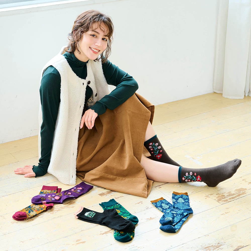 ウール混ソックス2柄セット（ソックス/靴下）｜(ミニラボ/mini