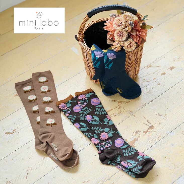 ウール混ハイソックス 「ミニラボ」