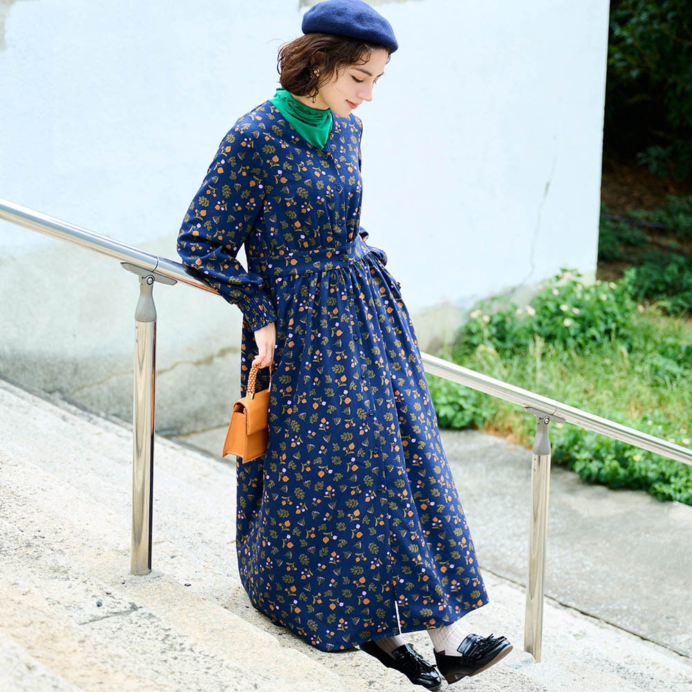 ロングブラウスワンピース（ロング/マキシ丈ワンピース