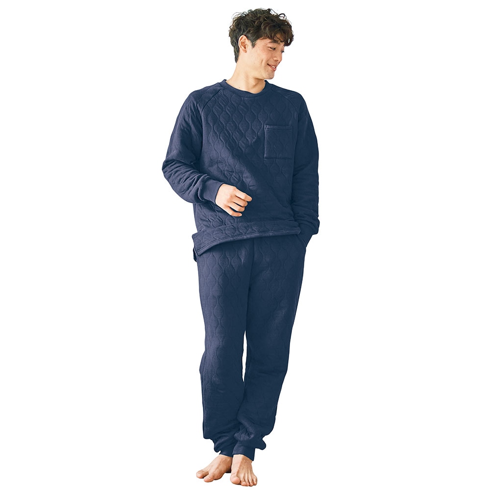 綿あったか・中わたキルトパジャマメンズ（メンズ パジャマ/ルーム