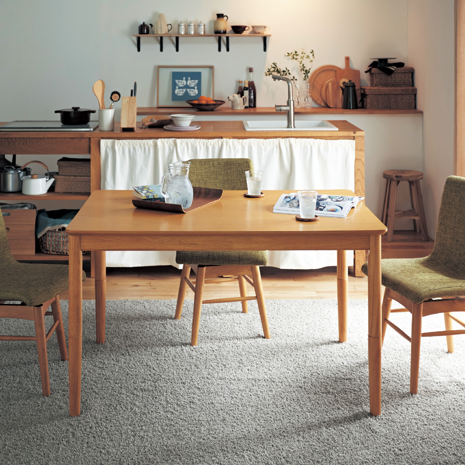 【ベルメゾン】ダイニングテーブルとしても使えるこたつテーブル