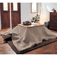 グレージュ／正方形　※天板サイズ約75×75cmのこたつを使用