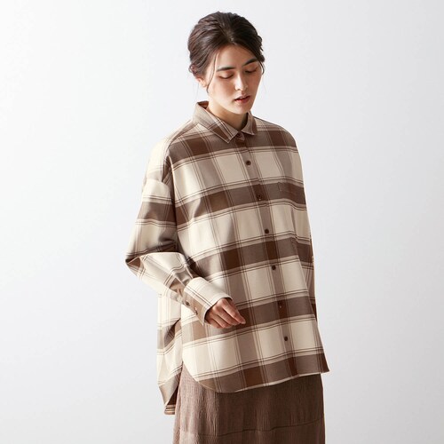チェックシャツ【UVカット】 ＜3Lのみ＞