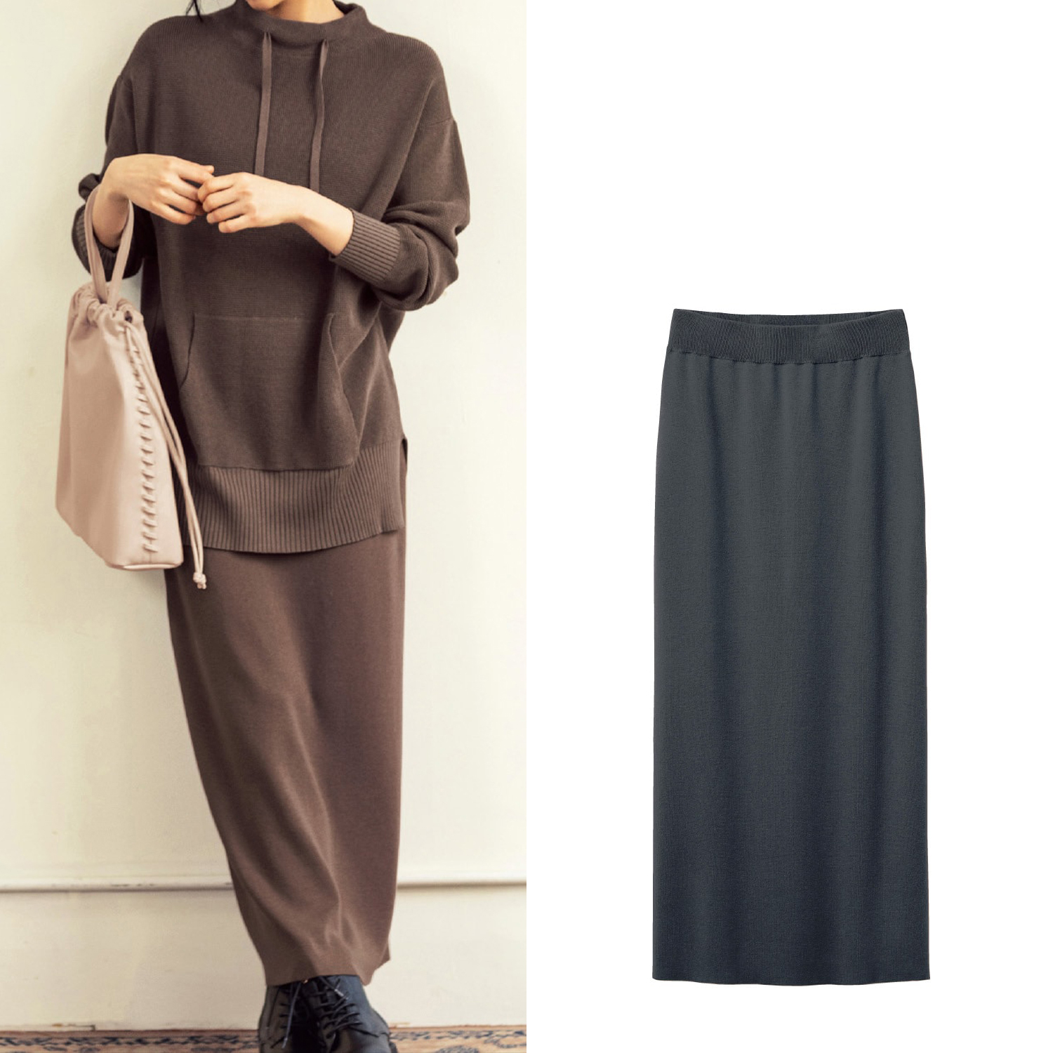 【ナチュラル & スタンダード/natural & standard】毎日着たくなるニットスカート