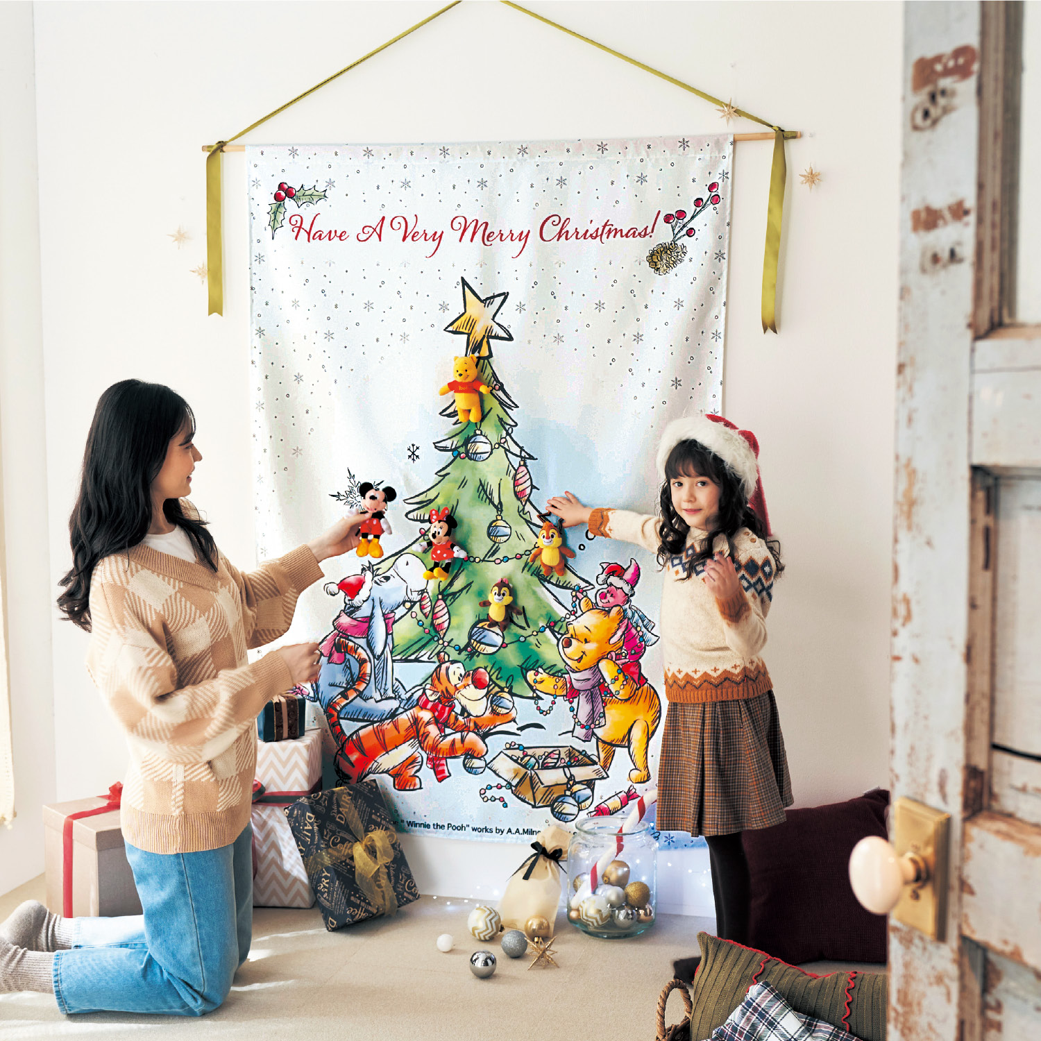 クリスマスデザインのプリントタペストリー プーさんとなかまたち ディズニー Disney 通販のベルメゾンネット クリスマスデザインのプリントタペストリー プーさんとなかまたち ディズニー Disney 通販のベルメゾンネット