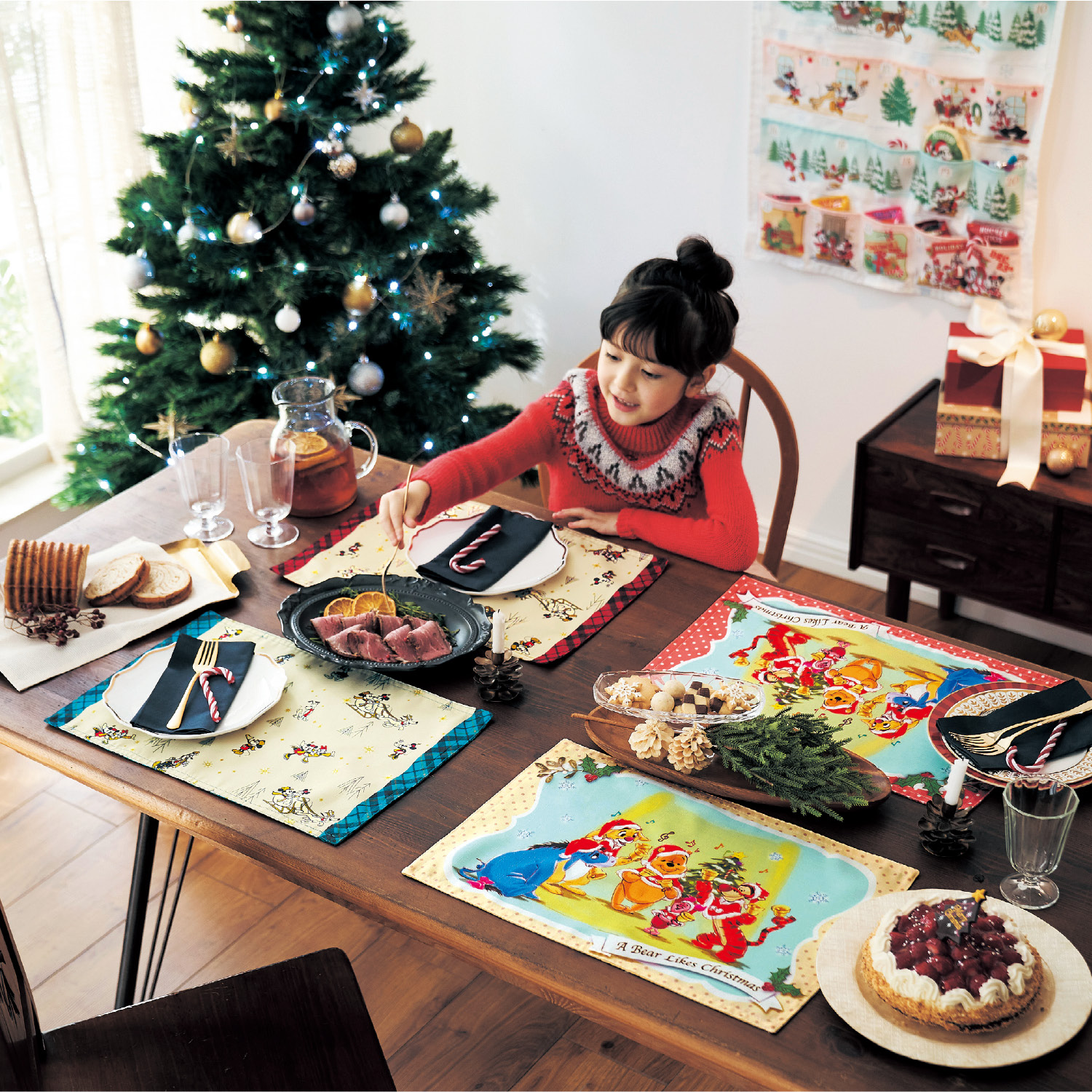 クリスマスデザインの撥水加工ランチョンマット2枚セット 選べるキャラクター ディズニー Disney 通販のベルメゾンネット クリスマスデザインの撥水加工ランチョンマット2枚セット 選べるキャラクター ディズニー Disney 通販のベルメゾンネット