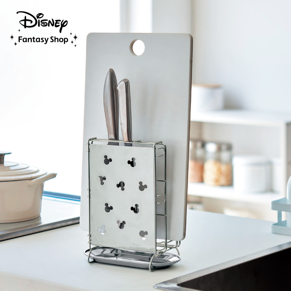 【ディズニー/Disney】ステンレス包丁まな板スタンド「ミッキーモチーフ」