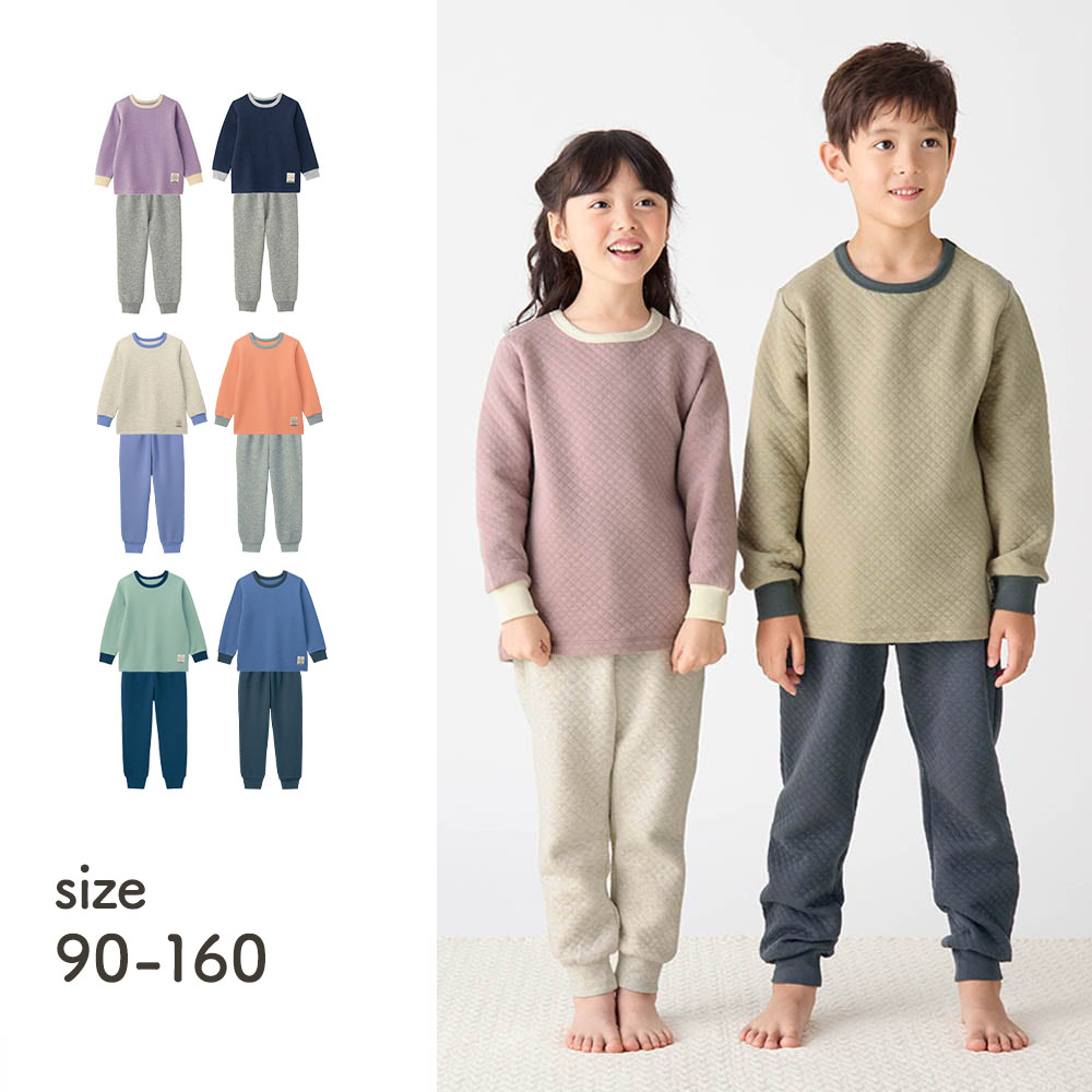家族でリンクニットキルト綿素材パジャマ 【子供パジャマ 長袖】(ジータ/GITA) 家族でリンクニットキルト綿素材パジャマ 【子供パジャマ 長袖】(ジータ/GITA)