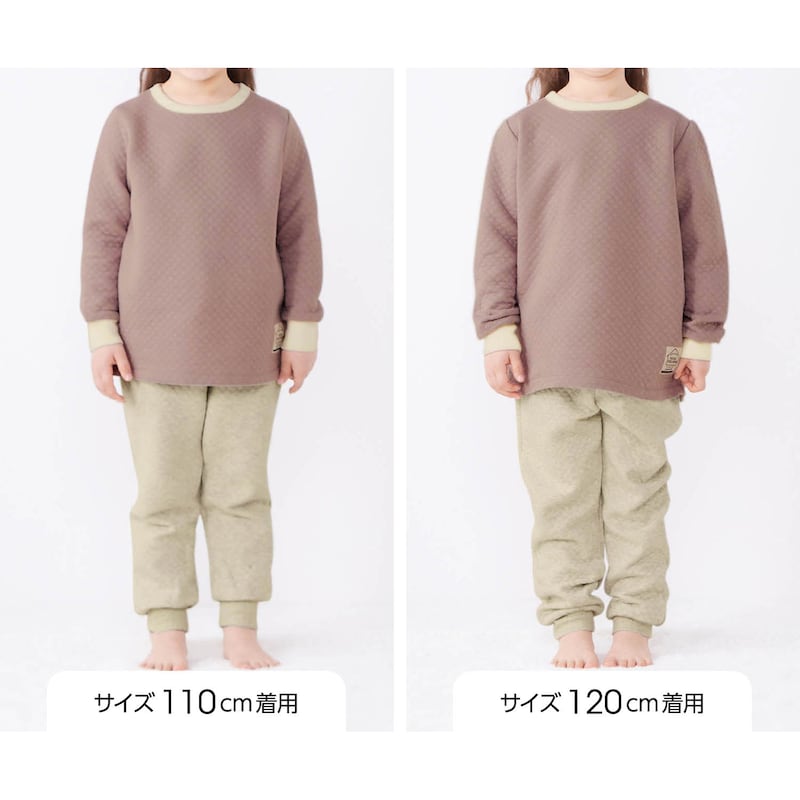 サイズ別着用比較／モデル身長109cm