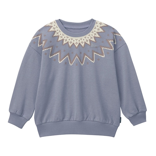 名札ココゆるシルエット裏起毛スウェットシャツ 【子供服 長袖】