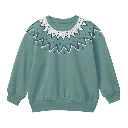 名札ココゆるシルエット裏起毛スウェットシャツ 【子供服 長袖】