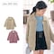 襟付き裏ボアケーブル柄ニットコート 【子供服　防寒】