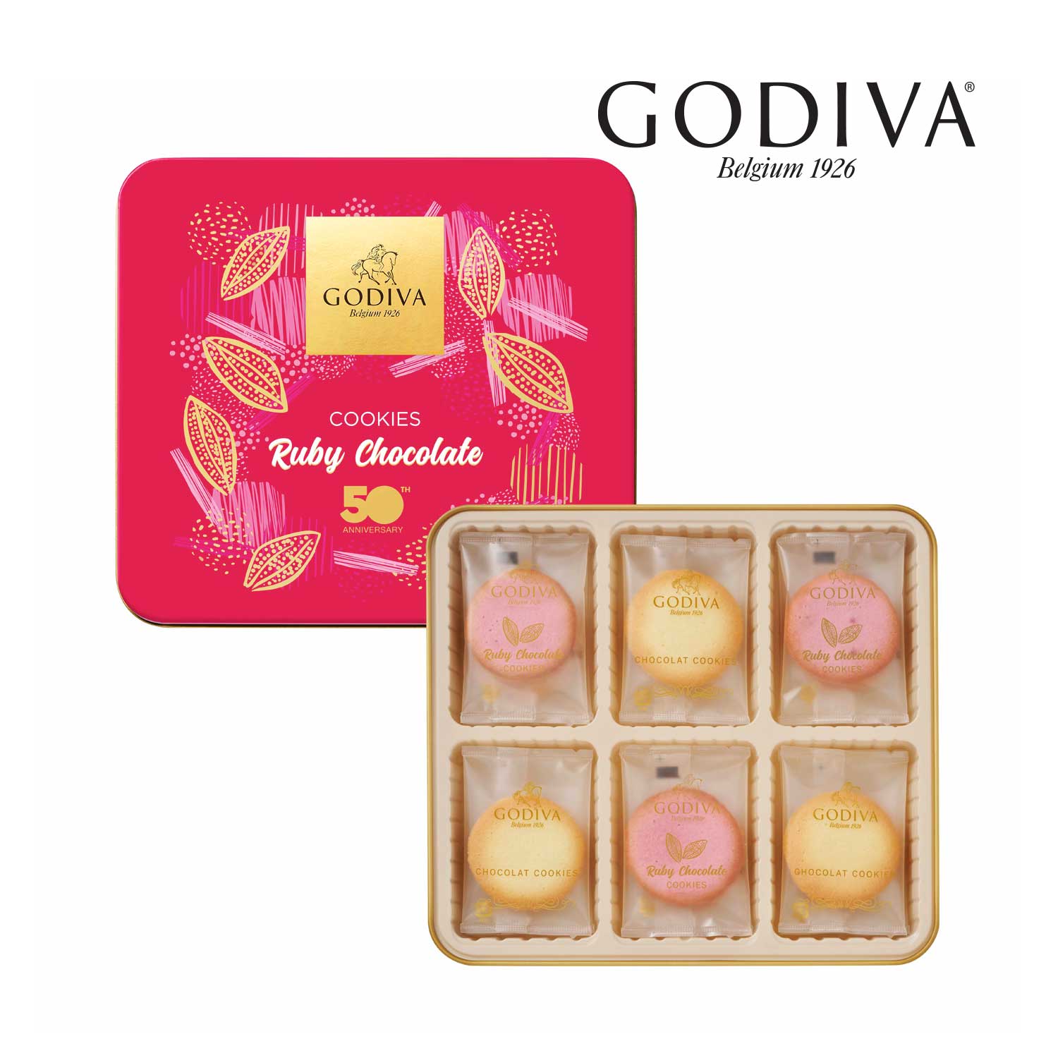 50周年 アニバーサリー 感謝の想い ルビーチョコレートクッキー アソートメント 18枚入 Godiva 通販のベルメゾンネット 50周年 アニバーサリー 感謝の想い ルビーチョコレートクッキー アソートメント 18枚入 Godiva 通販のベルメゾンネット