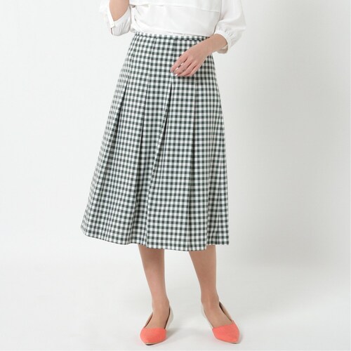 【10月31日までまとめ買いでお得】 日本製◎ギンガムチェックロングスカート
