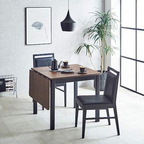 天板拡張式モダンデザインダイニングテーブル