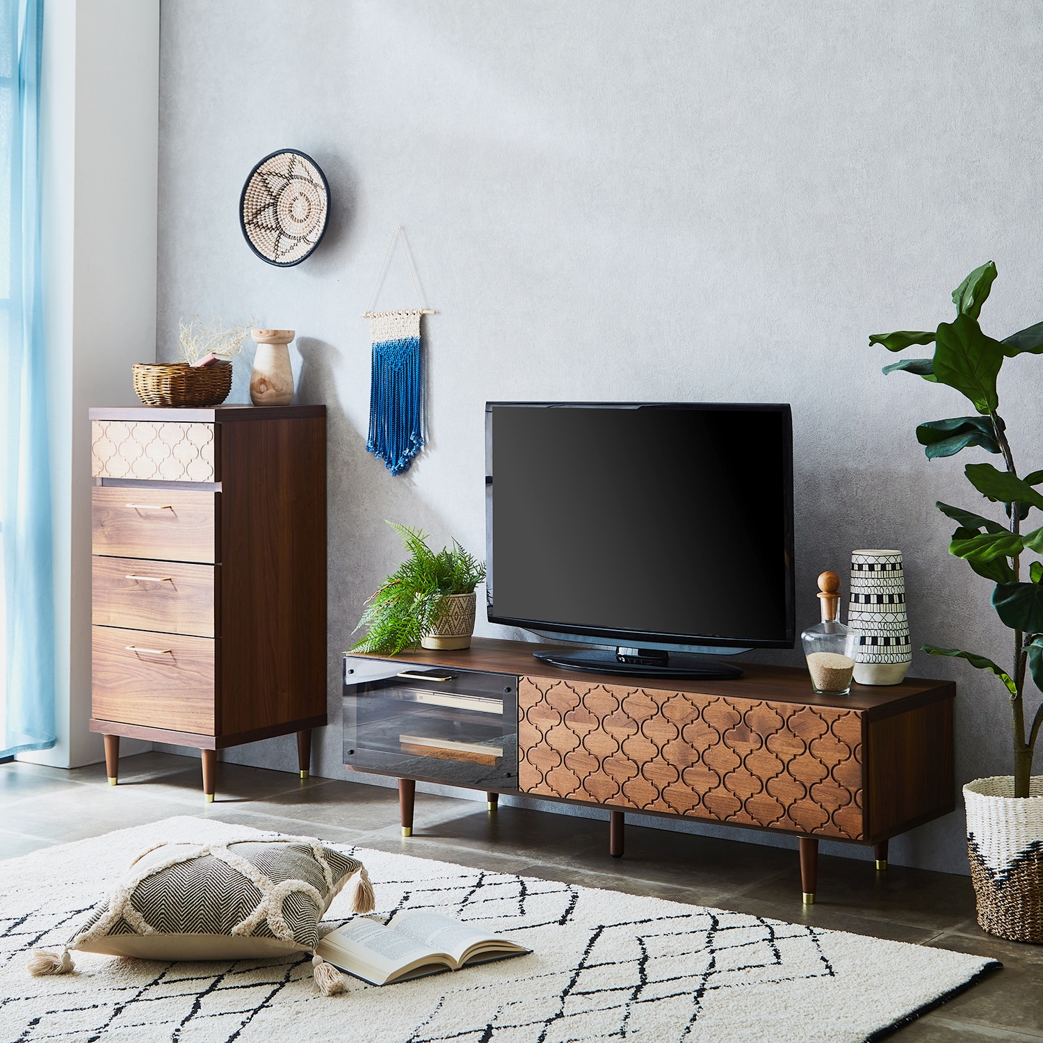 ＜ベルメゾン＞モロッカンデザインのテレビ台[日本製]画像